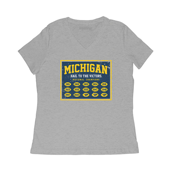 Michigan Football: National Champs Banner Adult T-Shirt