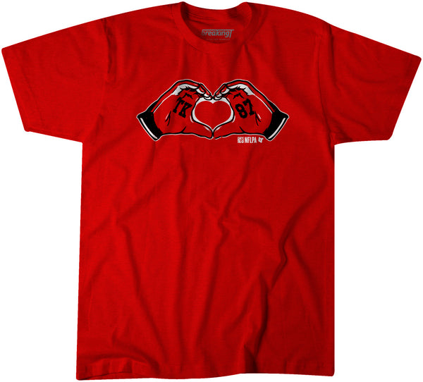 Travis Kelce: Heart Hands Adult T-Shirt