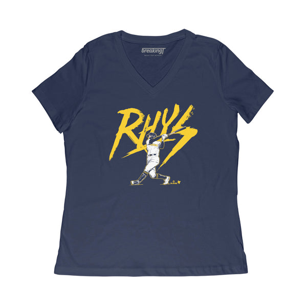 Rhys Hoskins: Rhys Lightning Shirt, Milwaukee - MLBPA - BreakingT