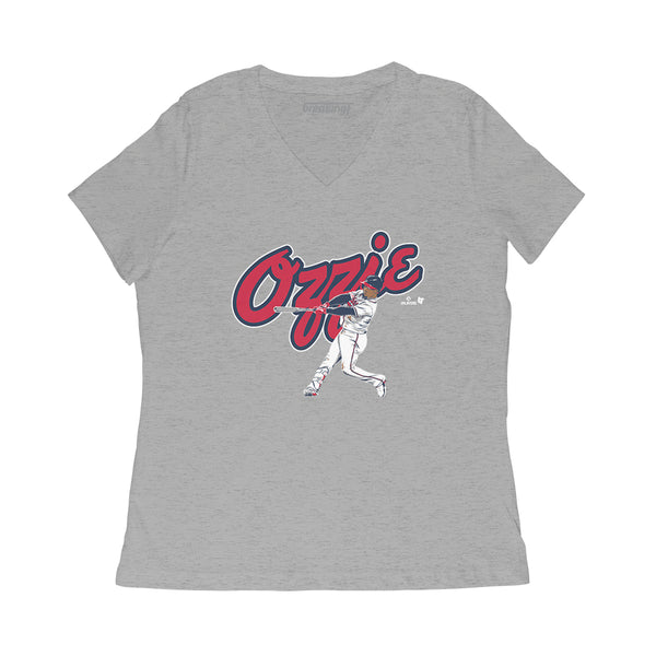 Ozzie Albies: Slugger Swing Shirt - MLBPA Licensed - BreakingT