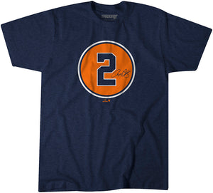 Alex Bregman: Number Circle Shirt - MLBPA Licensed - BreakingT