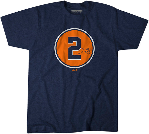 Alex Bregman: Number Circle Shirt - MLBPA Licensed - BreakingT