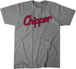 Chipper Jones Team Name Text Shirt, ATL - MLBPAA Licensed - BreakingT