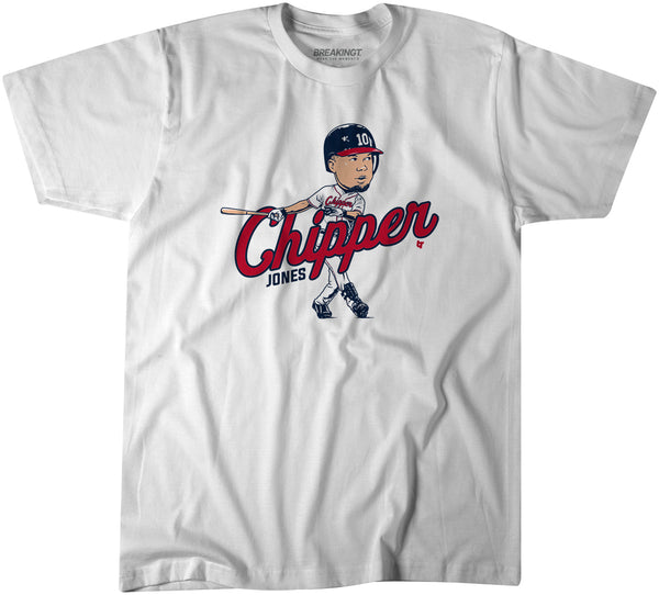 Chipper Jones: Caricature Shirt, Atlanta - MLBPAA Licensed - BreakingT