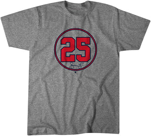 Andruw Jones: Number Circle Shirt, ATL - MLBPAA Licensed - BreakingT