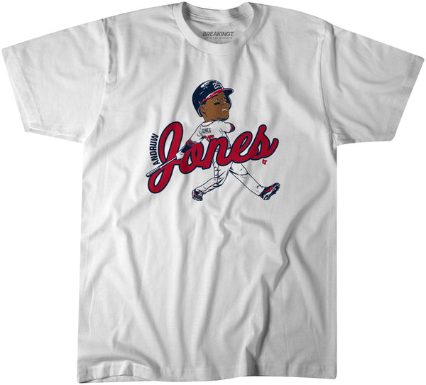 Andruw Jones: Caricature Shirt, Atlanta - MLBPAA Licensed - BreakingT