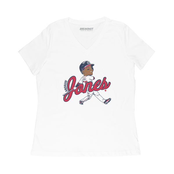 Andruw Jones: Caricature Shirt, Atlanta - MLBPAA Licensed - BreakingT