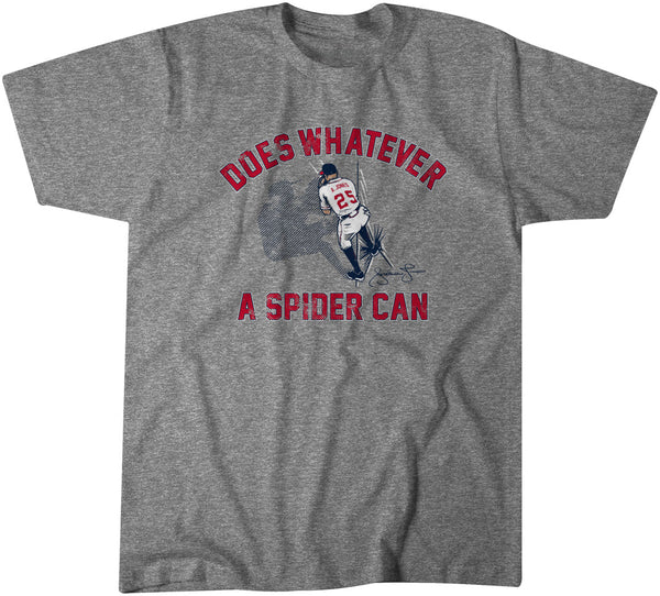 Andruw Jones: Spider Catch Shirt, ATL - MLBPAA Licensed - BreakingT