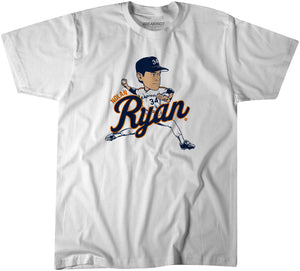 Nolan Ryan: Caricature Shirt, Houston - MLBPAA Licensed - BreakingT