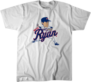 Nolan Ryan: Caricature Shirt, Texas - MLBPAA Licensed - BreakingT