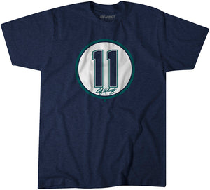 Edgar Martinez: Number Circle Shirt, Seattle - MLBPAA - BreakingT