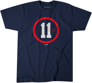 José Ramírez: Number Circle Shirt - Cleveland - MLBPA - BreakingT