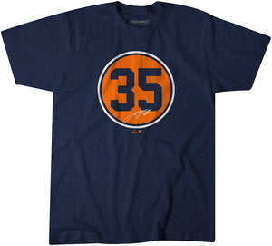 Justin Verlander: Number Circle Shirt - MLBPA Licensed - BreakingT