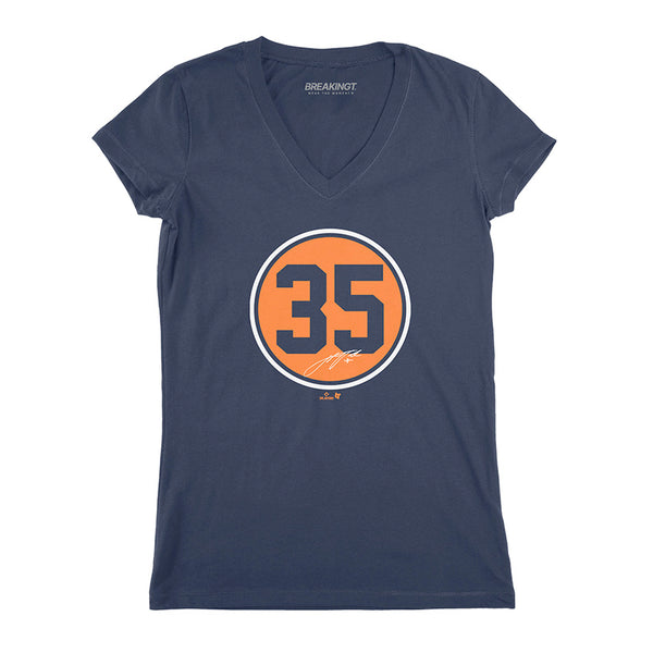 Justin Verlander: Number Circle Shirt - MLBPA Licensed - BreakingT