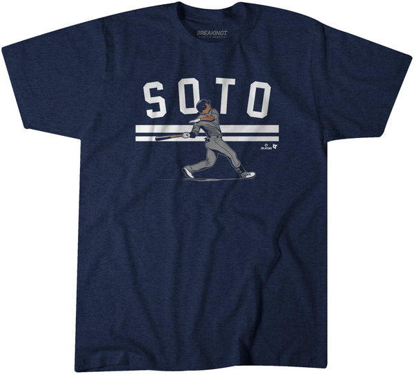 Juan Soto: Slugger Swing Shirt - New York - MLBPA Licensed - BreakingT