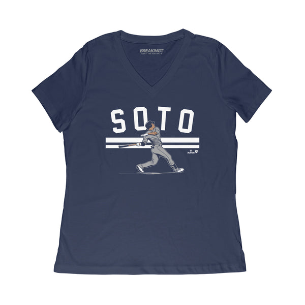 Juan Soto: Slugger Swing Shirt - New York - MLBPA Licensed - BreakingT