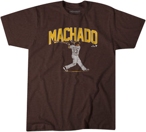 Manny Machado: Slugger Swing Shirt- MLBPA Licensed - BreakingT