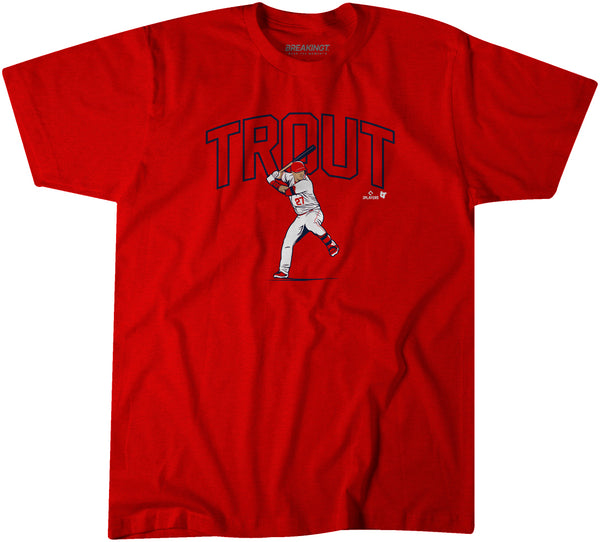 Mike Trout: Slugger Swing Shirt - MLBPA Licensed - BreakingT