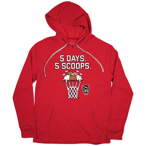 NC State Basketball: 5 Days 5 Scoops Adult T-Shirt