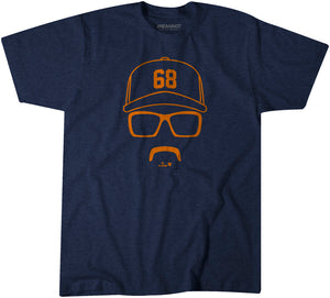 JP France: Rec Specs & Stache Shirt, HOU - MLBPA Licensed - BreakingT