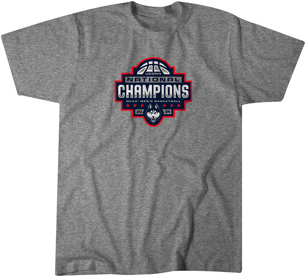 UConn Men's Basketball: 2024 National Champions Logo Adult T-Shirt