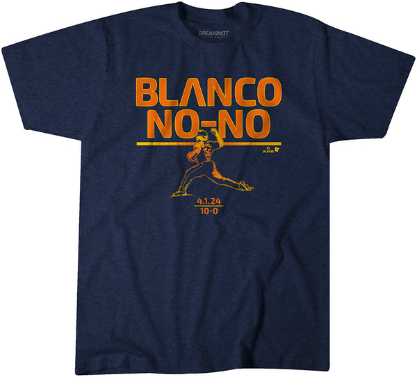 Ronel Blanco: No-Hitter Shirt, Houston - MLBPA Licensed - BreakingT