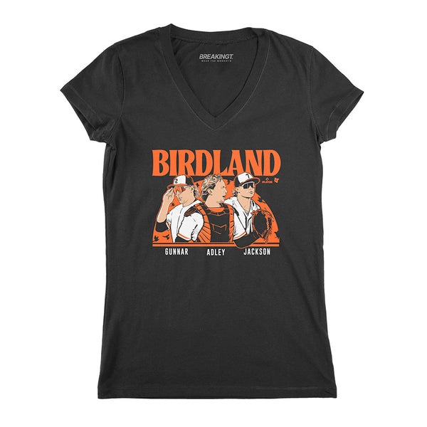 Rutschman, Henderson, & Holliday: Birdland Shirt - MLBPA - BreakingT