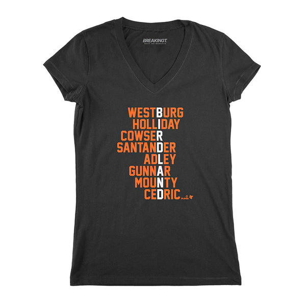 Birdland Names 2024 Shirt, Baltimore - MLBPA Licensed - BreakingT