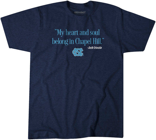 UNC Basketball: Seth Trimble Chapel Hill Adult T-Shirt