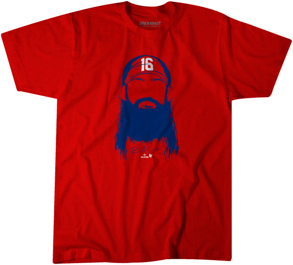 Brandon Marsh Beard & Hair T-Shirt - Philadelphia Baseball - BreakingT