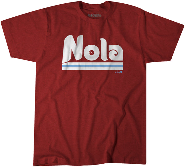 Aaron Nola: Philly Text Shirt - MLBPA Licensed - BreakingT