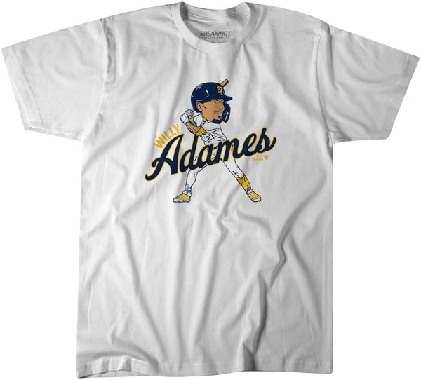 Willy Adames: Caricature Shirt, Milwaukee - MLBPA Licensed - BreakingT