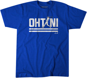 Shohei Ohtani Name Figure Shirt, LA - MLBPA Licensed - BreakingT