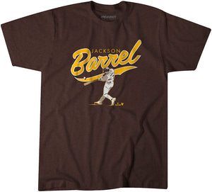 Jackson Merrill: Jackson Barrel Shirt, San Diego - MLBPA - BreakingT