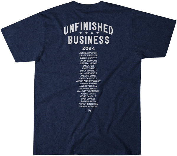 USWNTPA: Unfinished Business 2024 Roster Adult T-Shirt