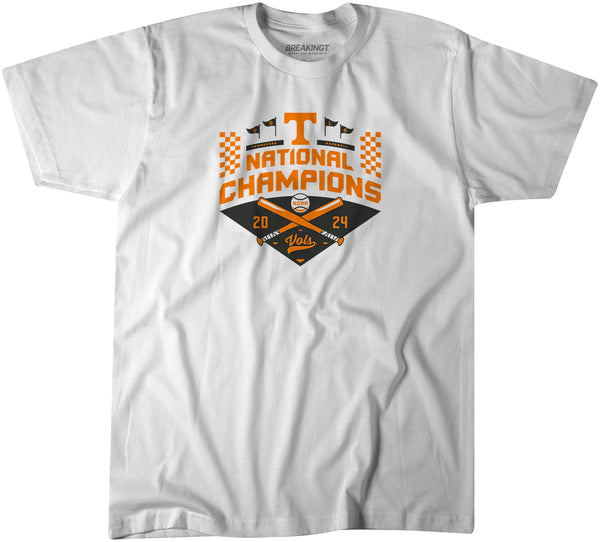 Tennessee Baseball: 2024 College World Series Champions (White) Adult T-Shirt