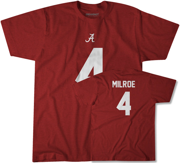 Alabama Football: Jalen Milroe 4 Shirsey