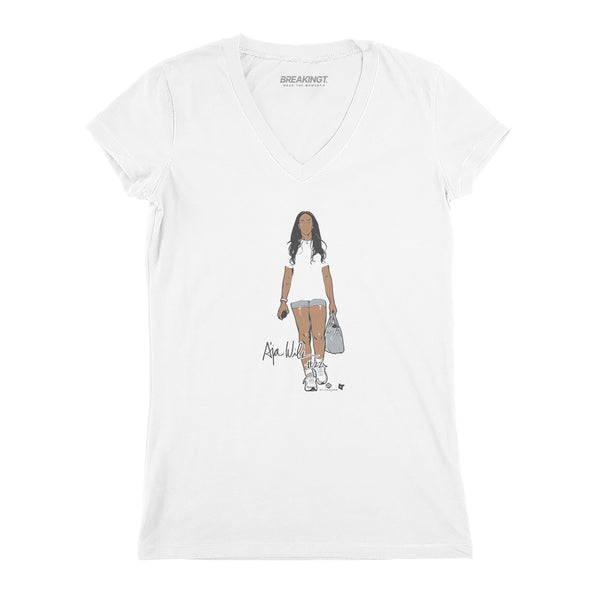 A'ja Wilson: White Tee