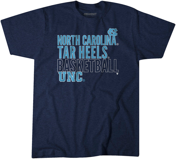 UNC Basketball: Text Logo Overlay