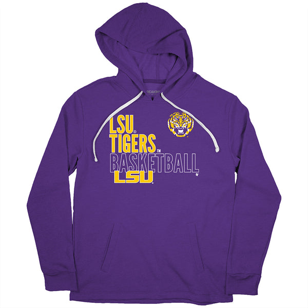 LSU Basketball: Text Logo Overlay