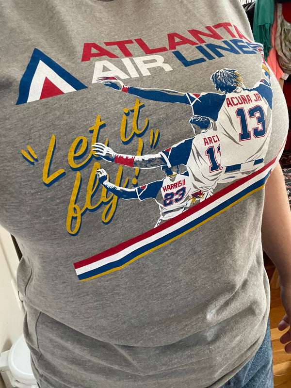 Atlanta Airlines Let It Fly Michael Harris T-Shirt - MLBPA - BreakingT