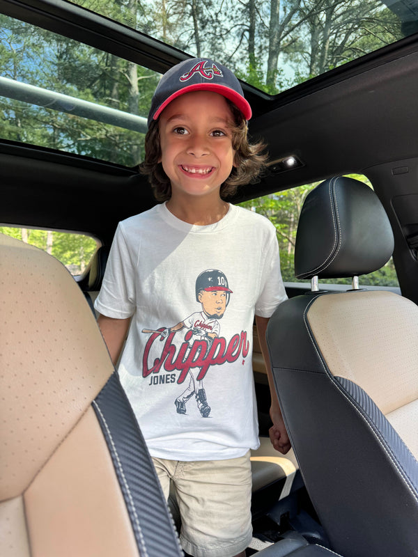 Chipper Jones: Caricature Shirt, Atlanta - MLBPAA Licensed - BreakingT