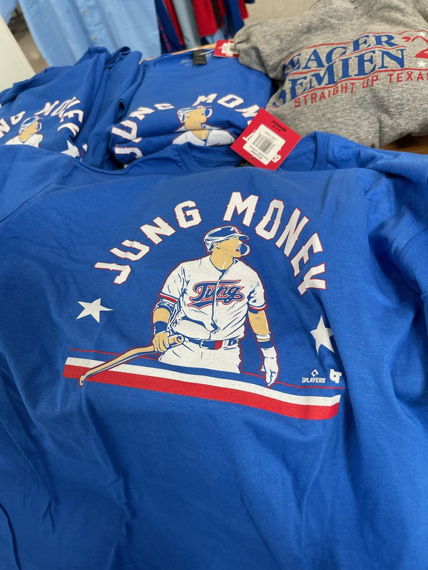 Josh Jung Money Shirt, Texas Baseball - MLBPA Licensed - BreakingT