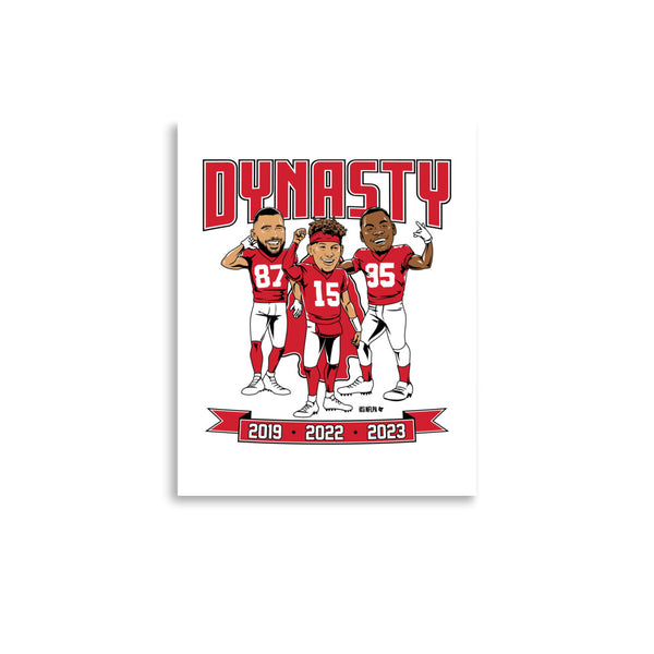 Kansas City: 2023 World Champs Dynasty Caricatures Art Print