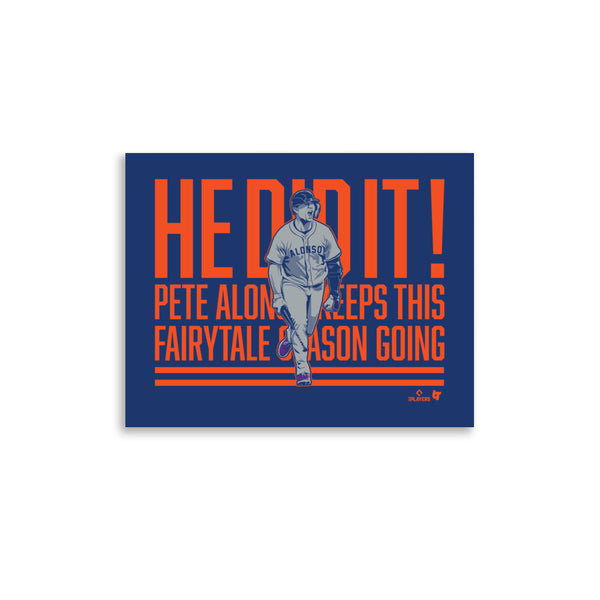 Pete Alonso: He Did It Home Run Call Art Print