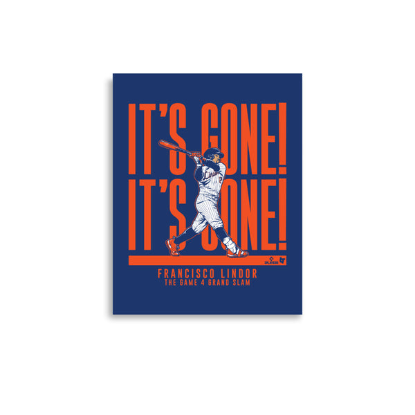 Francisco Lindor: It's Gone! It's Gone! Art Print