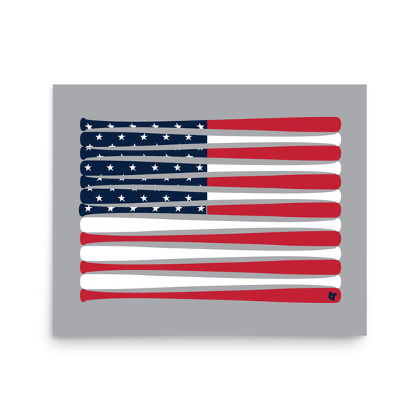 USA: Baseball Flag Print