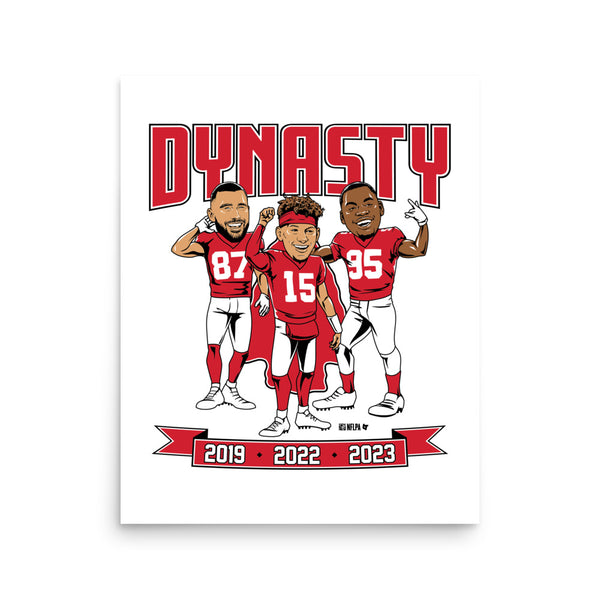 Kansas City: 2023 World Champs Dynasty Caricatures Art Print