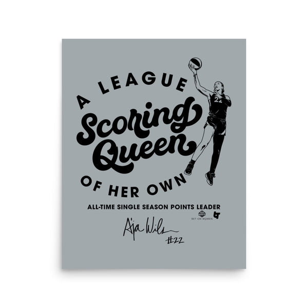 A'ja Wilson: Scoring Queen Art Print