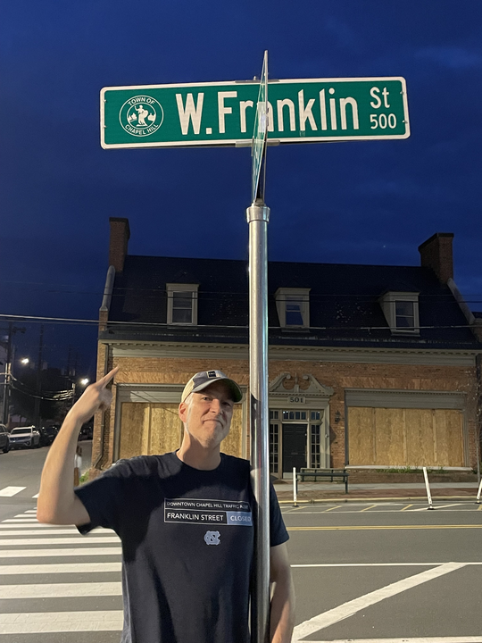 UNC Basketball: Franklin Street Closed Adult T-Shirt